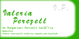 valeria perczell business card